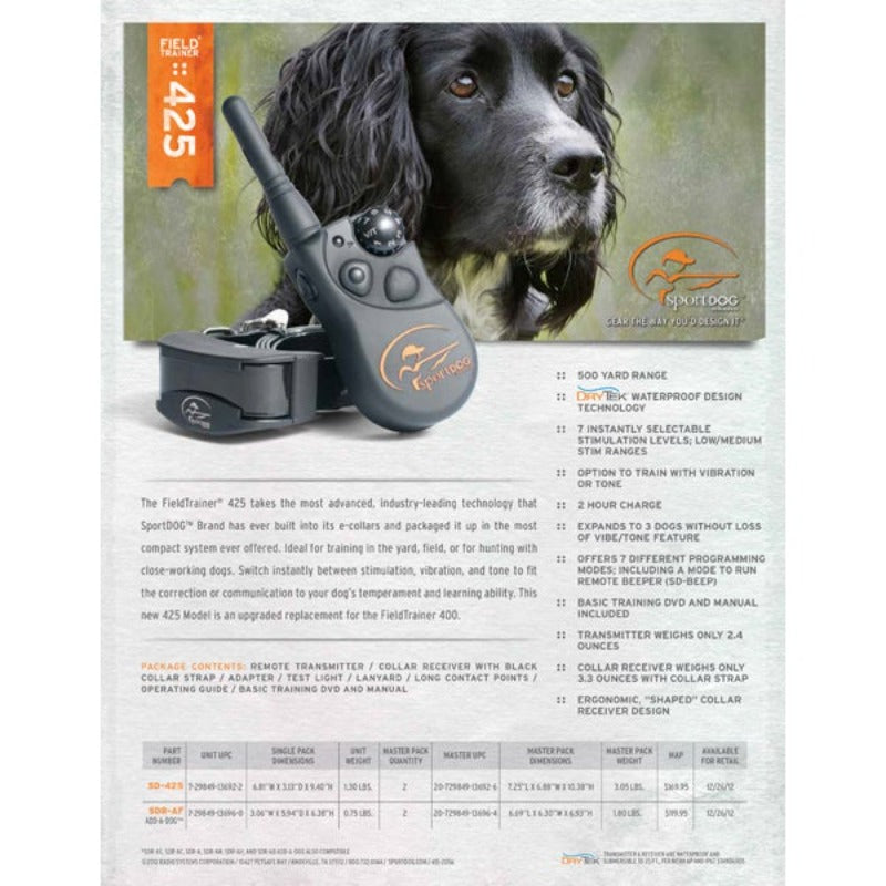 SportDOG FieldTrainer 425X – Soggy Dog Gear - Main Image